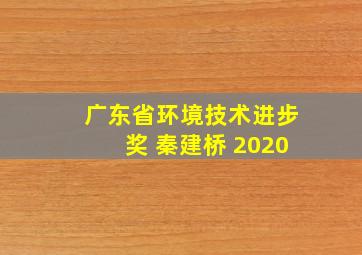 广东省环境技术进步奖 秦建桥 2020